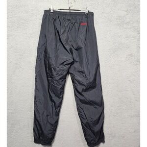Ellesse Joggers Wind Pants Men Size Medium Black Nylon Ankle Zips Vintage 90s